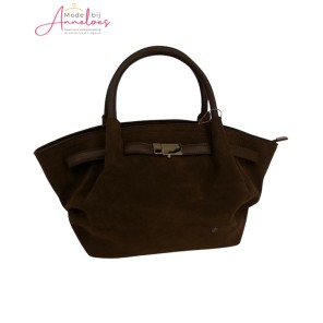 I'm Dutch Handtas suedine London 507 donker bruin I'm Dutch Handtas suedine London 507 donker bruin